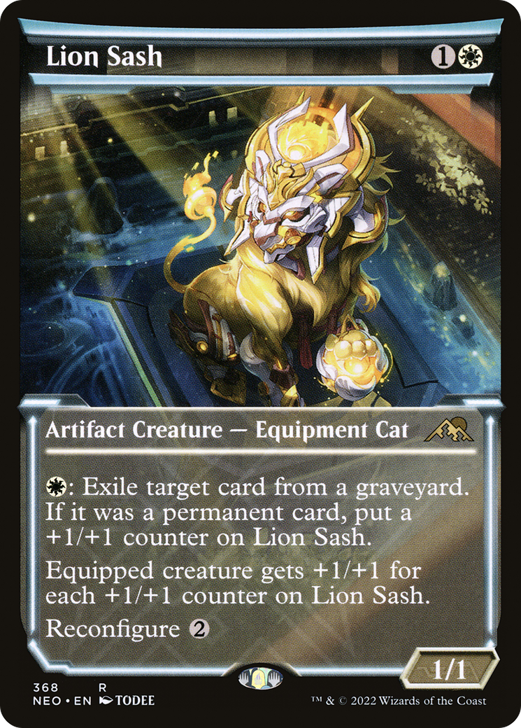 Lion Sash (NEO-368) - Kamigawa: Neon Dynasty: (Showcase) Foil - Premium MTG Single from Wizards of the Coast - Just $1.10! Shop now at Game Crave Tournament Store