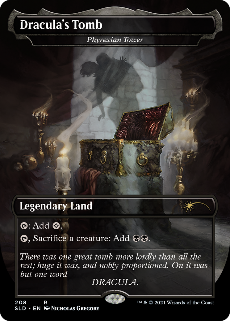 Phyrexian Tower (SLD-208) - Secret Lair Drop / Dracula's Tomb (Borderless) Foil - Premium MTG Single from Wizards of the Coast - Just $10.05! Shop now at Game Crave Tournament Store