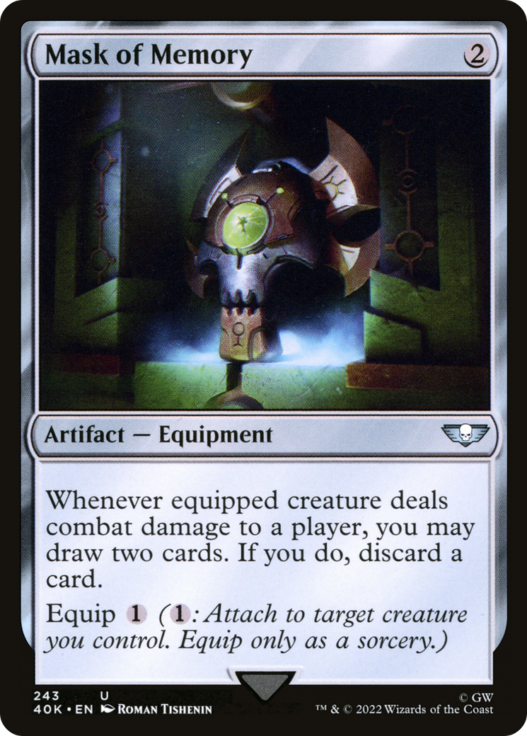 Mask of Memory (40K-243) - Warhammer 40,000 Commander - Premium MTG Single from Wizards of the Coast - Just $0.32! Shop now at Game Crave Tournament Store