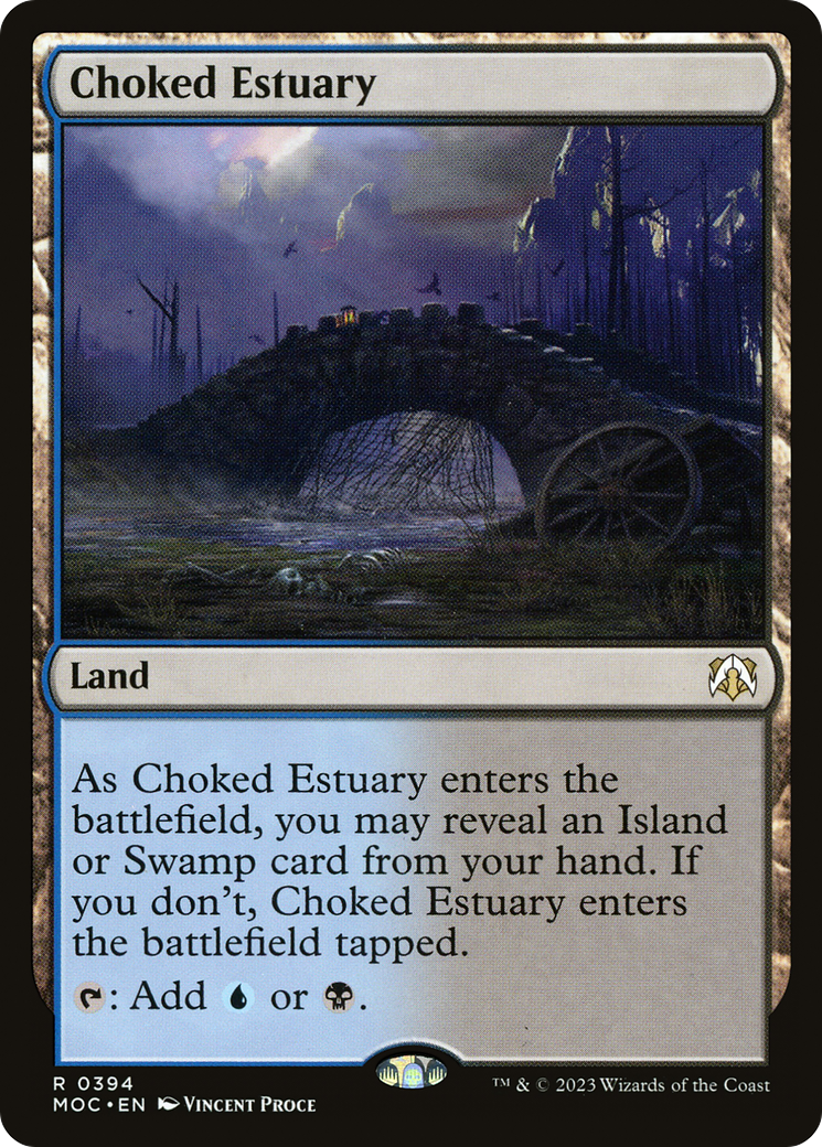 Choked Estuary (MOC-394) - March of the Machine Commander - Premium MTG Single from Wizards of the Coast - Just $0.25! Shop now at Game Crave Tournament Store