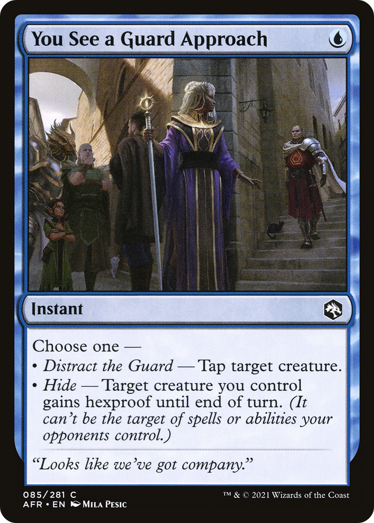 You See a Guard Approach (AFR-085) - Adventures in the Forgotten Realms - Premium MTG Single from Wizards of the Coast - Just $0.08! Shop now at Game Crave Tournament Store
