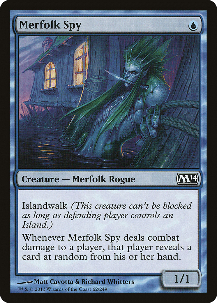 Merfolk Spy (M14-062) - Magic 2014 Foil - Premium MTG Single from Wizards of the Coast - Just $0.11! Shop now at Game Crave Tournament Store