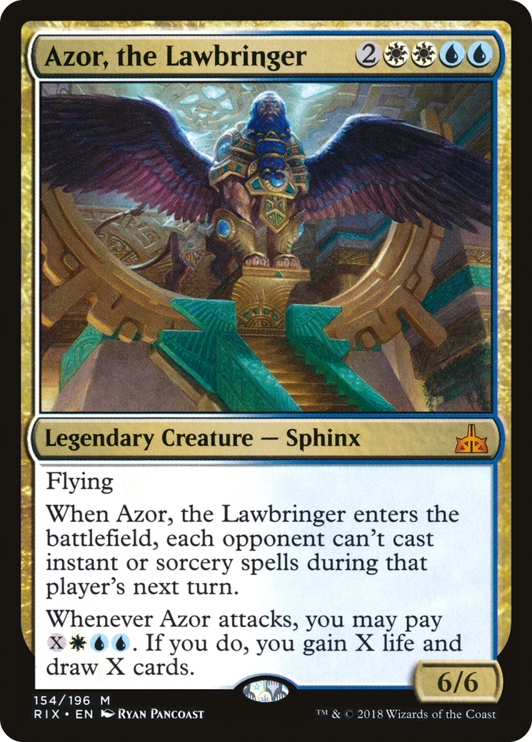 Azor, the Lawbringer (RIX-154) - Rivals of Ixalan Foil - Premium MTG Single from Wizards of the Coast - Just $0.74! Shop now at Game Crave Tournament Store