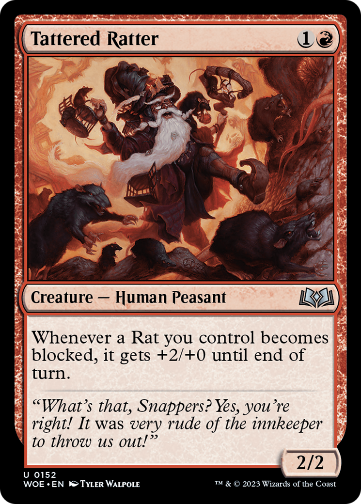 Tattered Ratter (WOE-152) - Wilds of Eldraine - Premium MTG Single from Wizards of the Coast - Just $0.08! Shop now at Game Crave Tournament Store