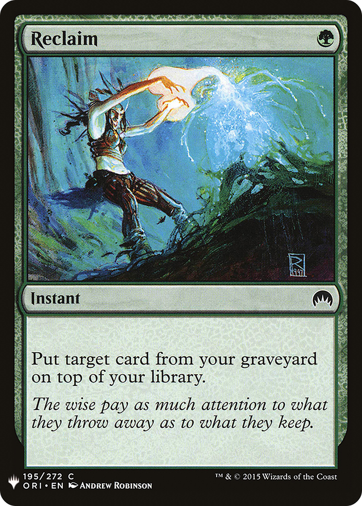 Reclaim (MB1-1307) - Mystery Booster - Premium MTG Single from Wizards of the Coast - Just $0.08! Shop now at Game Crave Tournament Store