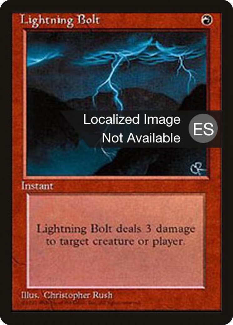 Lightning Bolt (4BB-208) - Fourth Edition Foreign Black Border - Premium MTG Single from Wizards of the Coast - Just $5.52! Shop now at Game Crave Tournament Store