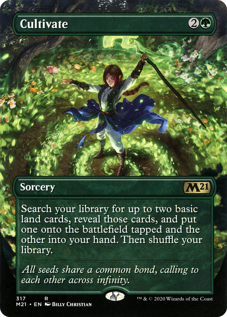 Cultivate (M21-317) - Core Set 2021 (Borderless) - Premium MTG Single from Wizards of the Coast - Just $0.98! Shop now at Game Crave Tournament Store