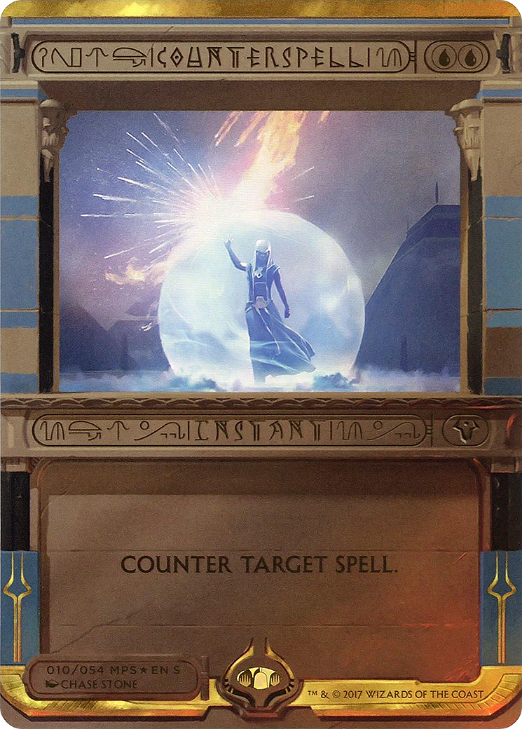 Counterspell (MP2-010) - Amonkhet Invocations (Borderless) Foil - Premium MTG Single from Wizards of the Coast - Just $30.24! Shop now at Game Crave Tournament Store