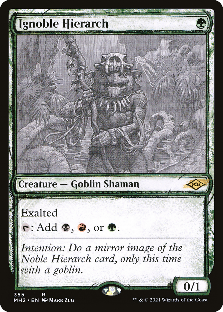 Ignoble Hierarch (MH2-355) - Modern Horizons 2: (Showcase) Foil - Premium MTG Single from Wizards of the Coast - Just $0.45! Shop now at Game Crave Tournament Store