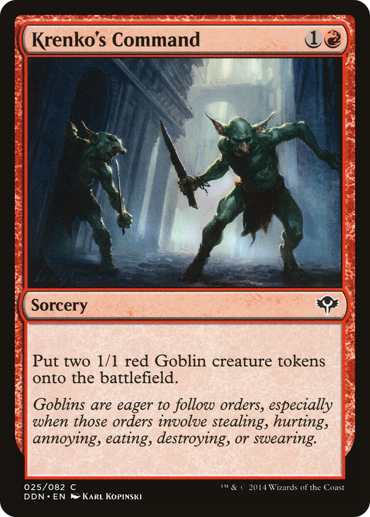 Krenko's Command (DDN-025) - Duel Decks: Speed vs. Cunning - Premium MTG Single from Wizards of the Coast - Just $0.26! Shop now at Game Crave Tournament Store