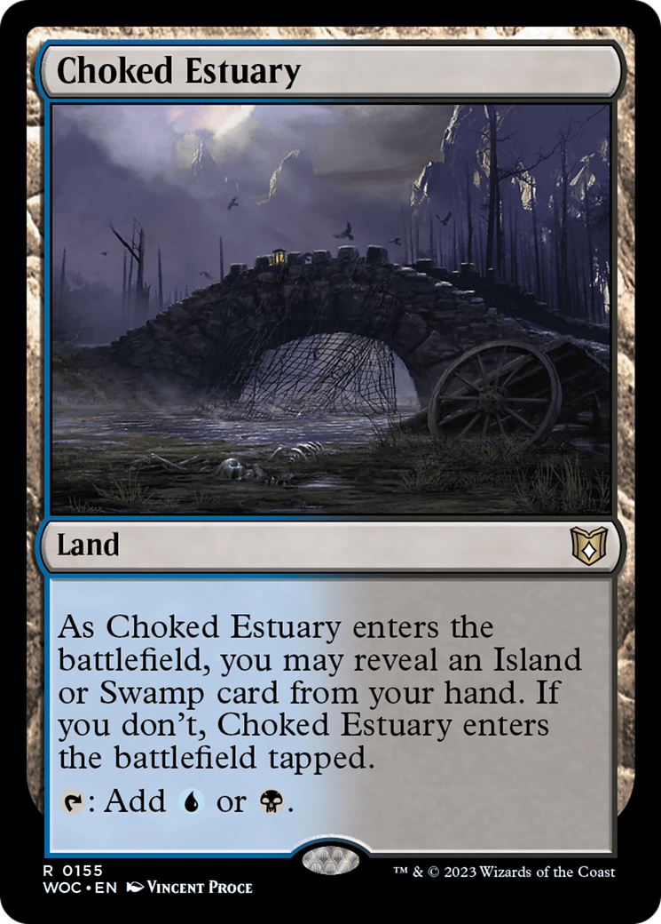 Choked Estuary (WOC-155) - Wilds of Eldraine Commander - Premium MTG Single from Wizards of the Coast - Just $0.08! Shop now at Game Crave Tournament Store
