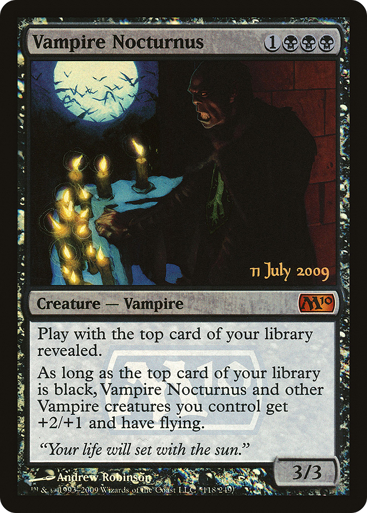 Vampire Nocturnus (PM10-118★) - Magic 2010 Promos Foil - Premium MTG Single from Wizards of the Coast - Just $1.52! Shop now at Game Crave Tournament Store