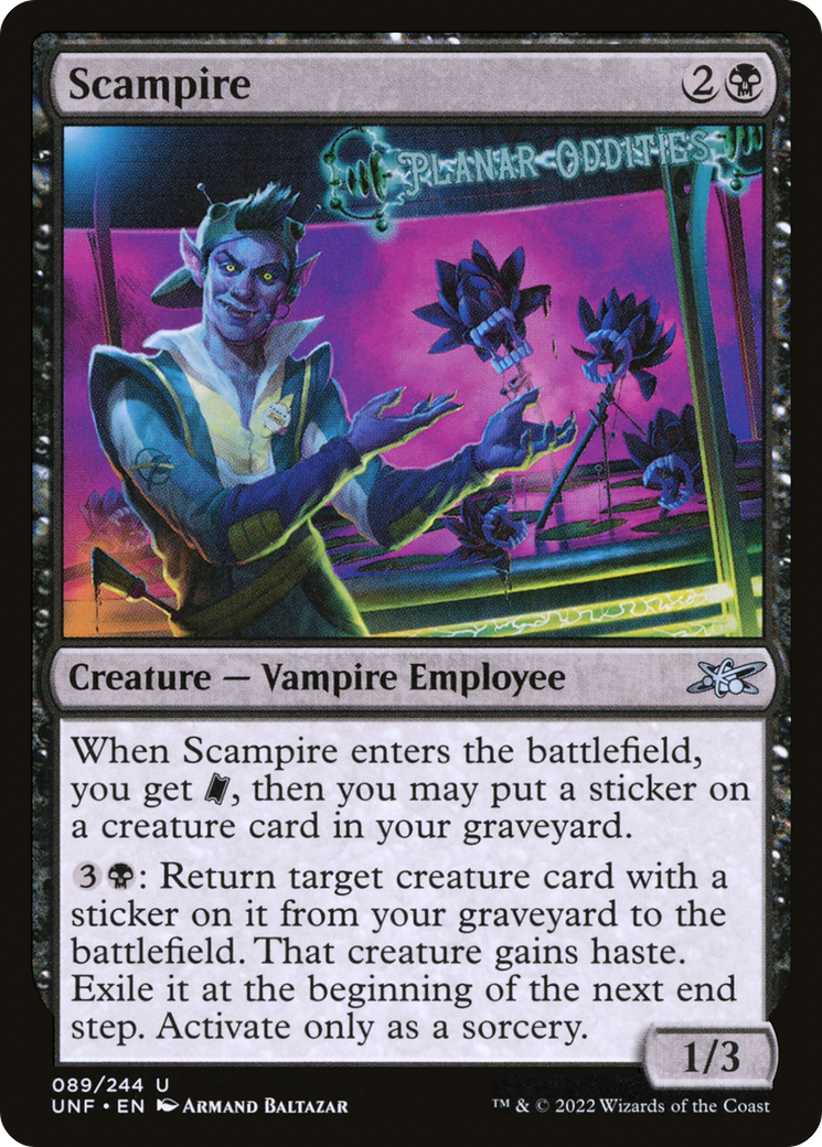 Scampire (UNF-089) - Unfinity Foil - Premium MTG Single from Wizards of the Coast - Just $0.08! Shop now at Game Crave Tournament Store