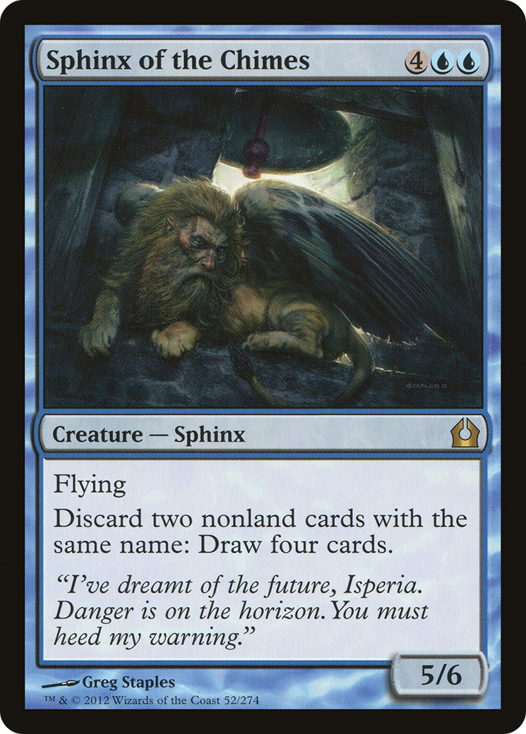 Sphinx of the Chimes (RTR-052) - Return to Ravnica Foil - Premium MTG Single from Wizards of the Coast - Just $0.08! Shop now at Game Crave Tournament Store
