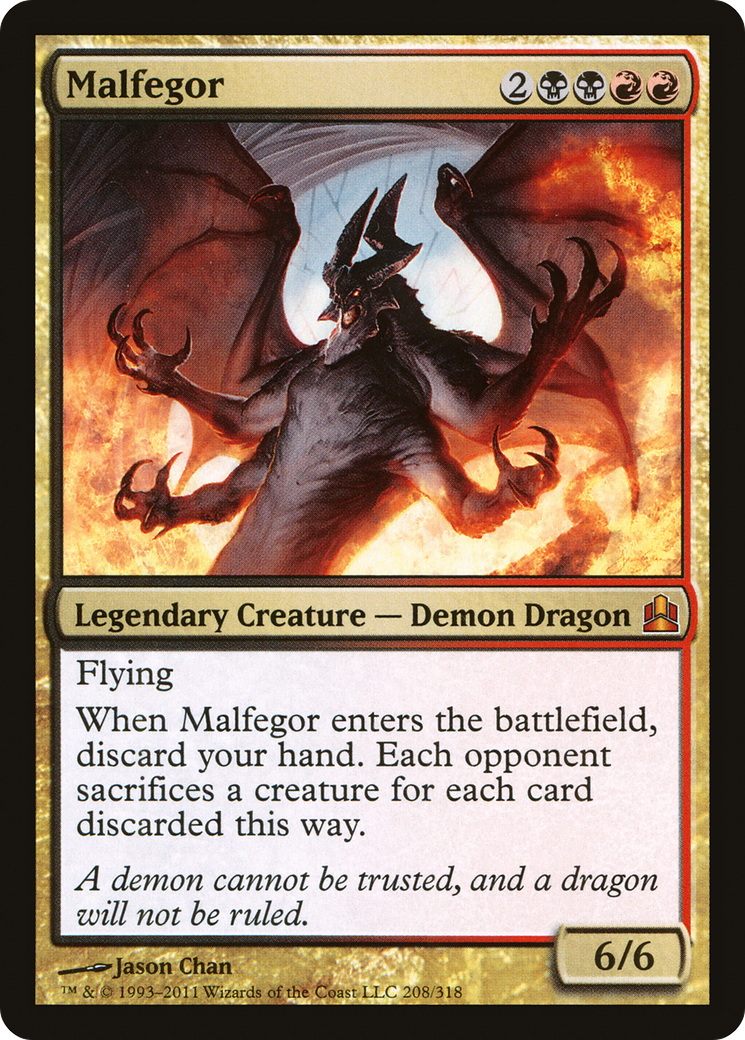 Malfegor (CMD-208) - Commander 2011 - Premium MTG Single from Wizards of the Coast - Just $0.13! Shop now at Game Crave Tournament Store