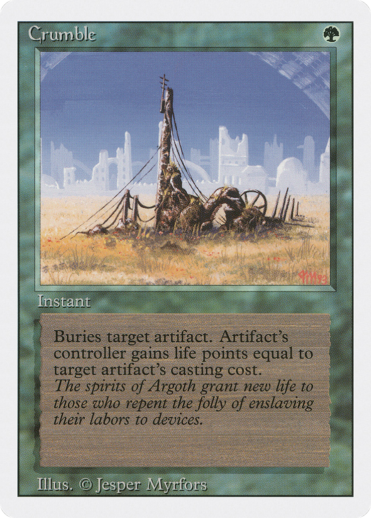 Crumble (3ED-191) - Revised Edition - Premium MTG Single from Wizards of the Coast - Just $0.08! Shop now at Game Crave Tournament Store