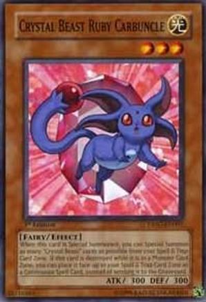Crystal Beast Ruby Carbuncle (DP07-EN001) - Duelist Pack 7: Jesse Anderson 1st Edition - Premium Yugioh Single from Konami - Just $0.25! Shop now at Game Crave Tournament Store