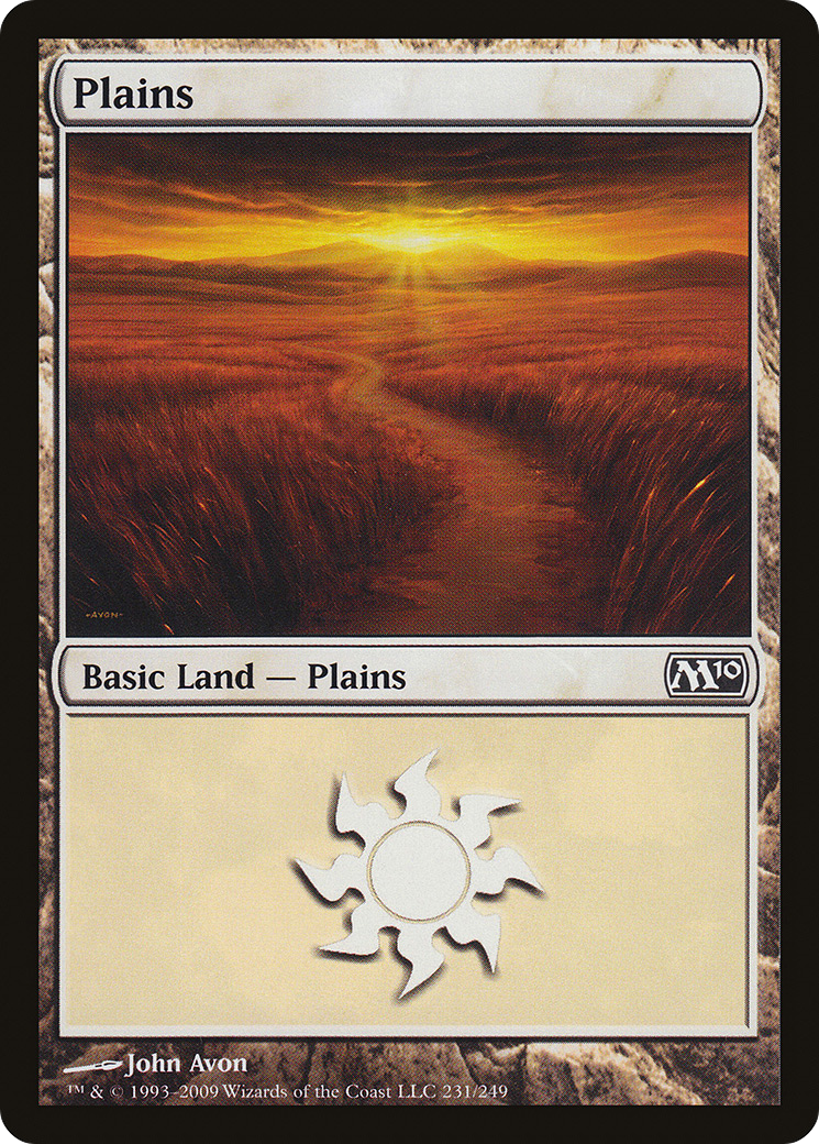 Plains (M10-231) - Magic 2010 Foil - Premium MTG Single from Wizards of the Coast - Just $0.28! Shop now at Game Crave Tournament Store