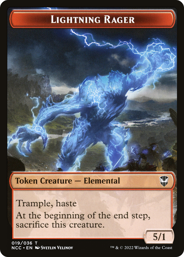 Lightning Rager (TNCC-019) - New Capenna Commander Tokens Foil - Premium MTG Single from Wizards of the Coast - Just $0! Shop now at Game Crave Tournament Store