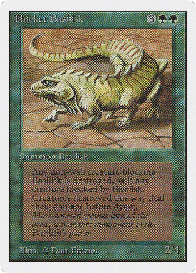 Thicket Basilisk (2ED-219) - Unlimited Edition - Premium MTG Single from Wizards of the Coast - Just $1.01! Shop now at Game Crave Tournament Store