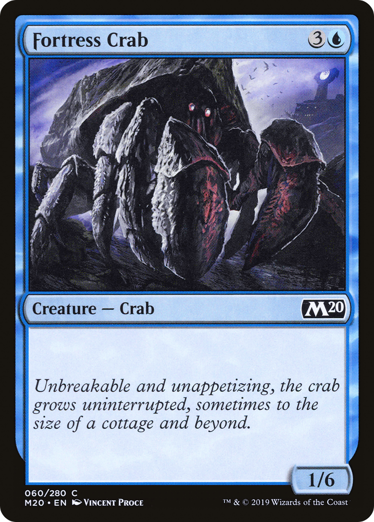 Fortress Crab (M20-060) - Core Set 2020 Foil - Premium MTG Single from Wizards of the Coast - Just $0.08! Shop now at Game Crave Tournament Store