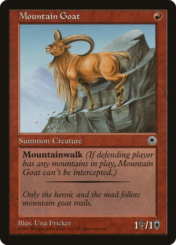 Mountain Goat (POR-141) - Portal - Premium MTG Single from Wizards of the Coast - Just $0.08! Shop now at Game Crave Tournament Store