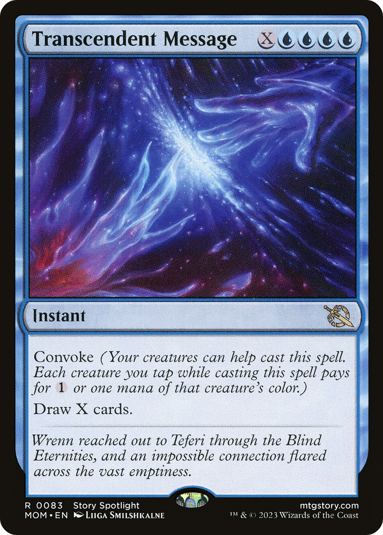 Transcendent Message (MOM-083) - March of the Machine Foil - Premium MTG Single from Wizards of the Coast - Just $0.08! Shop now at Game Crave Tournament Store
