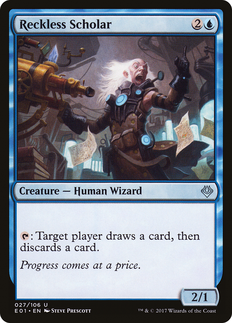 Reckless Scholar (E01-027) - Archenemy: Nicol Bolas - Premium MTG Single from Wizards of the Coast - Just $0.08! Shop now at Game Crave Tournament Store
