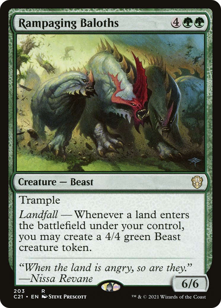Rampaging Baloths (C21-203) - Commander 2021 - Premium MTG Single from Wizards of the Coast - Just $0.29! Shop now at Game Crave Tournament Store