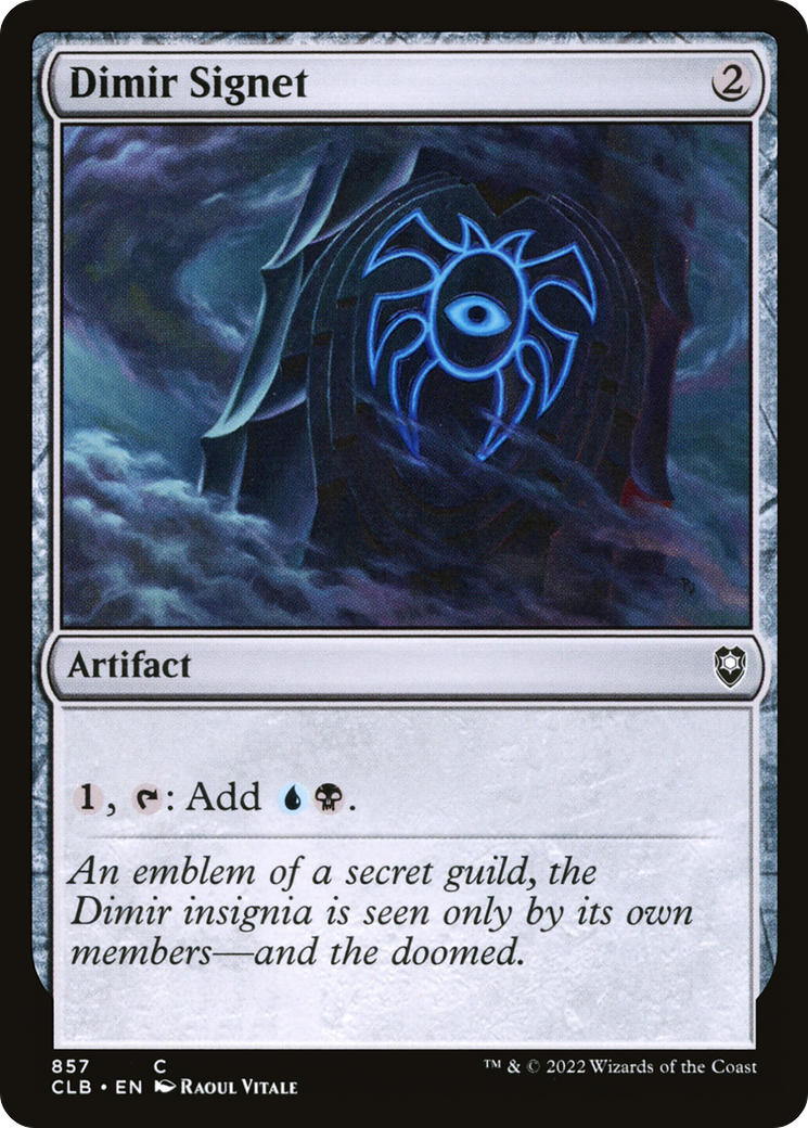 Dimir Signet (CLB-857) - Commander Legends: Battle for Baldur's Gate - Premium MTG Single from Wizards of the Coast - Just $0.90! Shop now at Game Crave Tournament Store