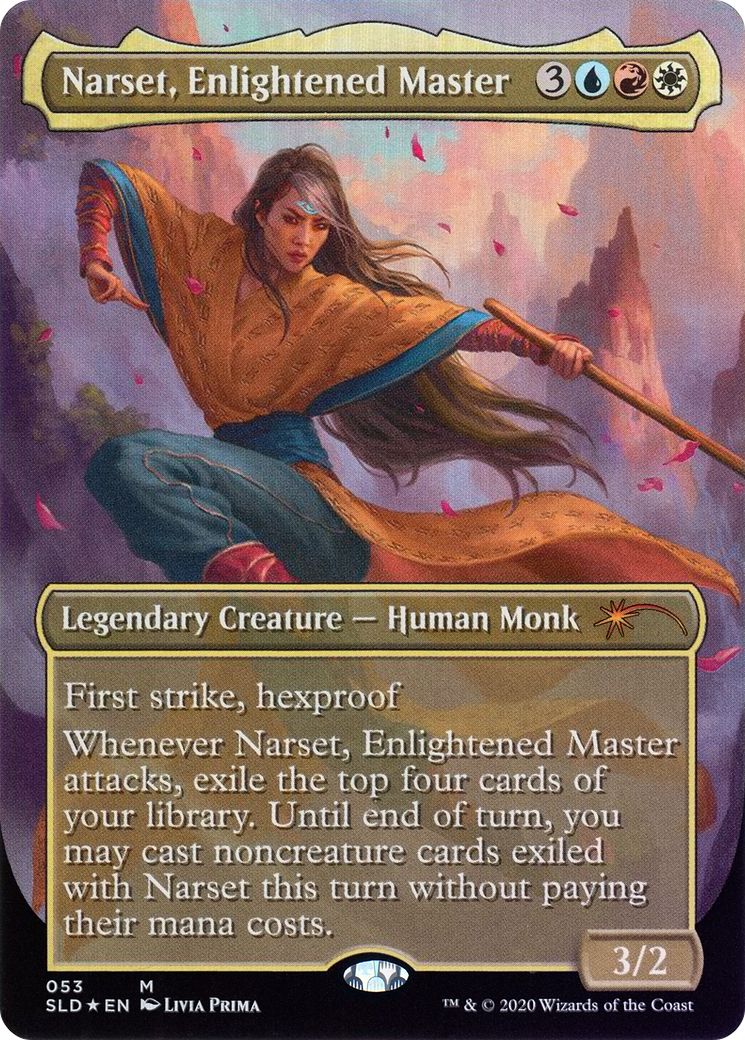Narset, Enlightened Master (SLD-053) - Secret Lair Drop (Borderless) Foil - Premium MTG Single from Wizards of the Coast - Just $8.70! Shop now at Game Crave Tournament Store