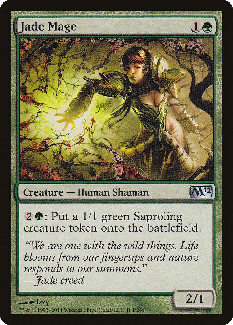 Jade Mage (M12-181) - Magic 2012 - Premium MTG Single from Wizards of the Coast - Just $0.08! Shop now at Game Crave Tournament Store