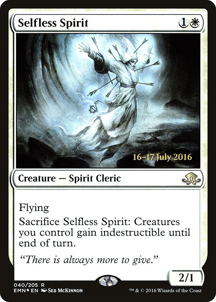 Selfless Spirit (PEMN-40S) - Eldritch Moon Promos Foil - Premium MTG Single from Wizards of the Coast - Just $1.36! Shop now at Game Crave Tournament Store