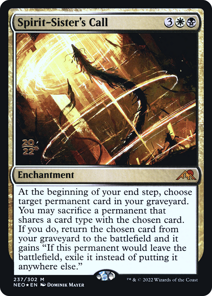 Spirit-Sister's Call (PNEO-237S) - Kamigawa: Neon Dynasty Promos Foil - Premium MTG Single from Wizards of the Coast - Just $0.40! Shop now at Game Crave Tournament Store