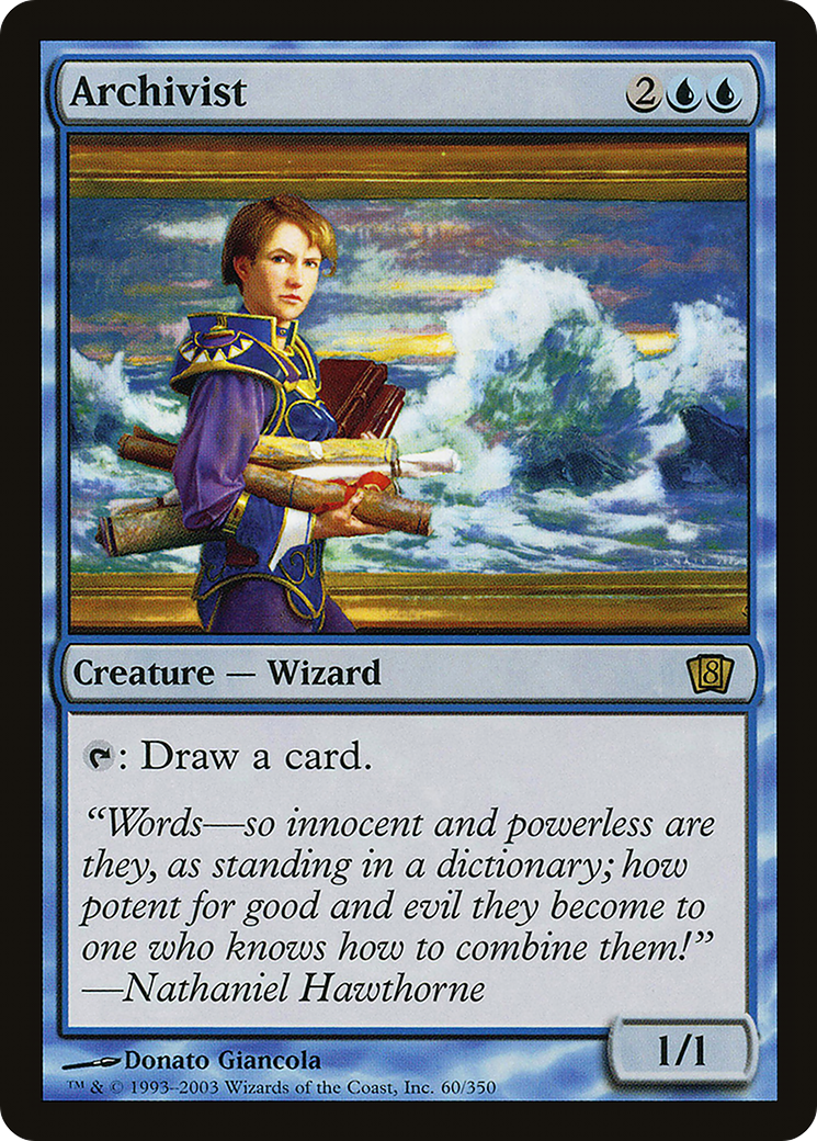 Archivist (8ED-60★) - Eighth Edition Foil - Premium MTG Single from Wizards of the Coast - Just $0.70! Shop now at Game Crave Tournament Store