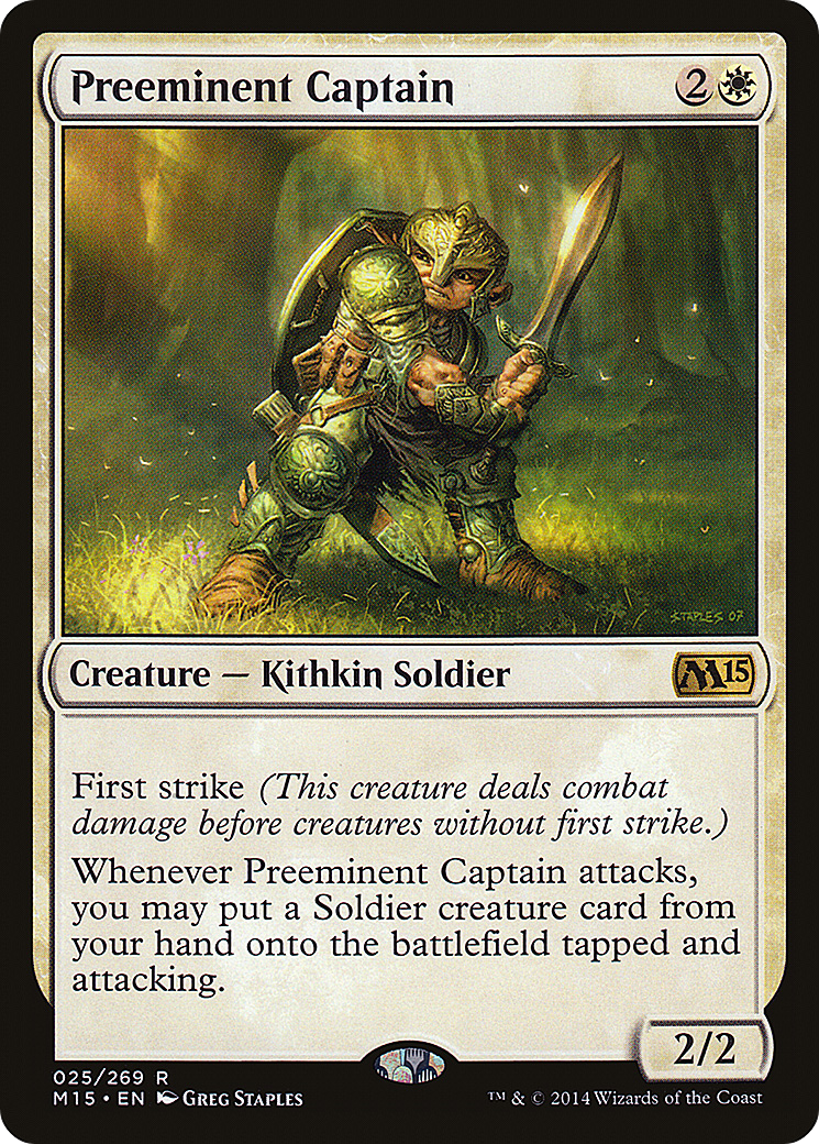 Preeminent Captain (M15-025) - Magic 2015 Foil - Premium MTG Single from Wizards of the Coast - Just $0.57! Shop now at Game Crave Tournament Store