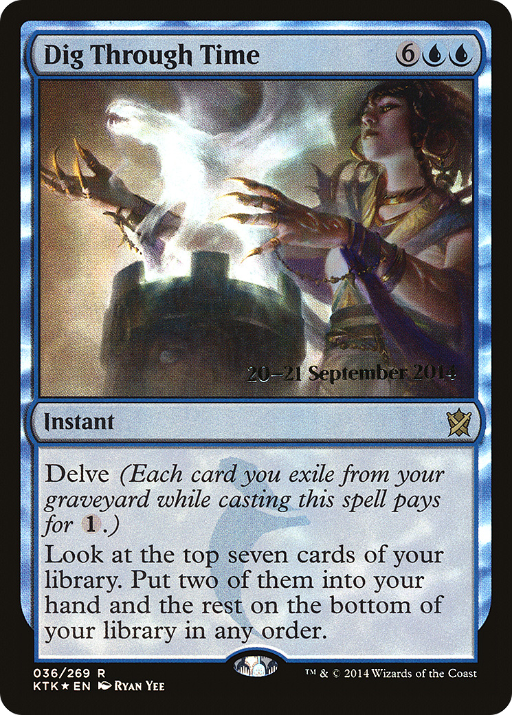 Dig Through Time (PKTK-36S) - Khans of Tarkir Promos Foil - Premium MTG Single from Wizards of the Coast - Just $0.40! Shop now at Game Crave Tournament Store