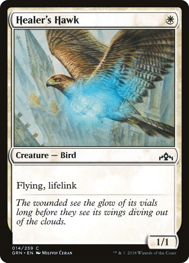 Healer's Hawk (GRN-014) - Guilds of Ravnica - Premium MTG Single from Wizards of the Coast - Just $0.25! Shop now at Game Crave Tournament Store