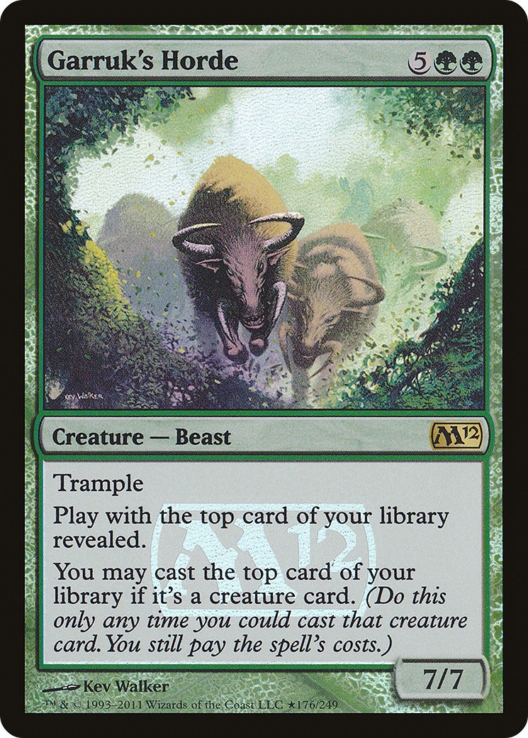 Garruk's Horde (PM12-176★) - Magic 2012 Promos Foil - Premium MTG Single from Wizards of the Coast - Just $0.45! Shop now at Game Crave Tournament Store