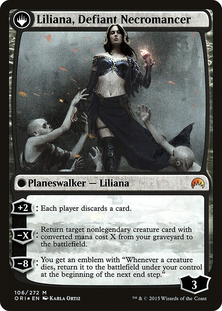 Liliana, Heretical Healer // Liliana, Defiant Necromancer (PORI-106S) - Magic Origins Promos: (originpwdfc) Foil - Premium MTG Single from Wizards of the Coast - Just $2.78! Shop now at Game Crave Tournament Store