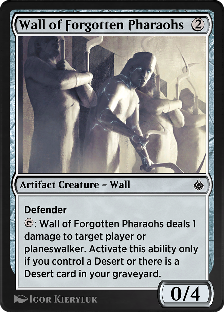 Wall of Forgotten Pharaohs (AKR-282) - Amonkhet Remastered - Premium MTG Single from Wizards of the Coast - Just $0! Shop now at Game Crave Tournament Store