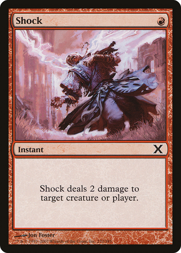 Shock (10E-232) - Tenth Edition - Premium MTG Single from Wizards of the Coast - Just $0.25! Shop now at Game Crave Tournament Store