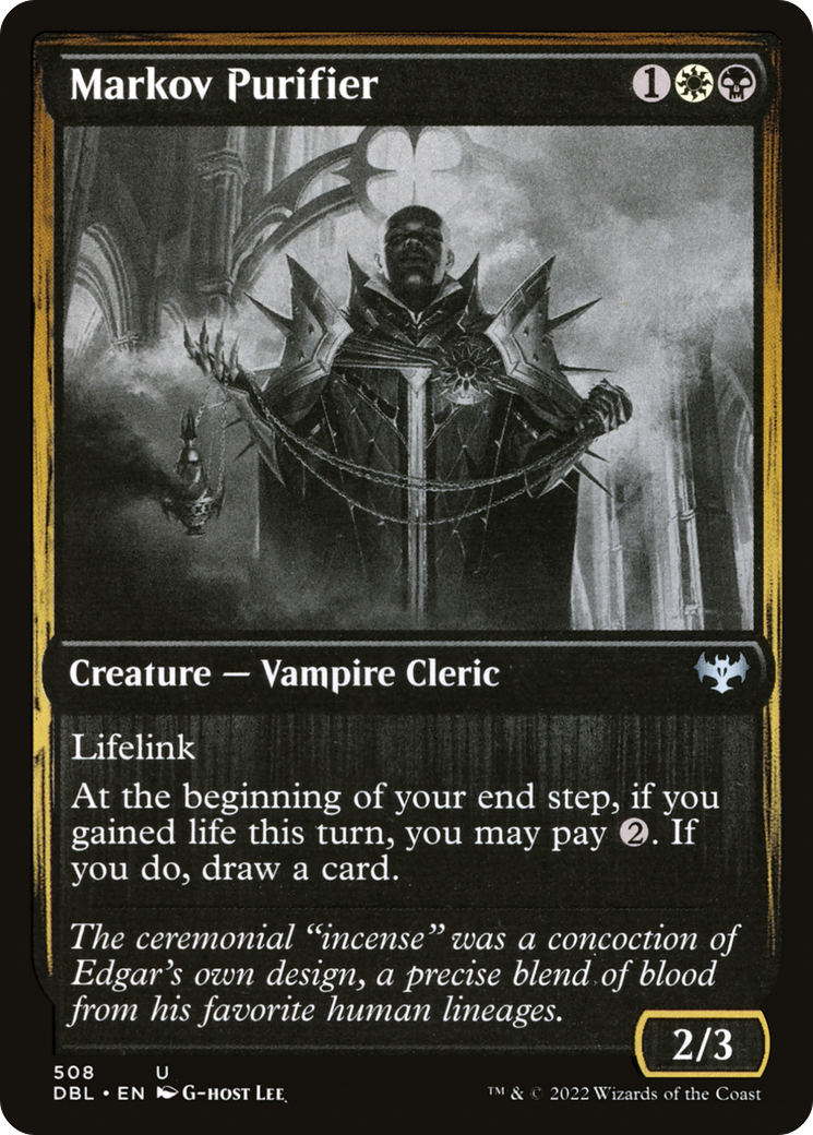 Markov Purifier (DBL-508) - Innistrad: Double Feature - Premium MTG Single from Wizards of the Coast - Just $0.08! Shop now at Game Crave Tournament Store