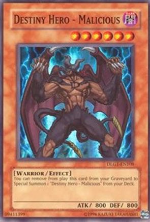 Destiny HERO - Malicious (DLG1-EN108) - Dark Legends Unlimited - Premium Yugioh Single from Konami - Just $24.99! Shop now at Game Crave Tournament Store