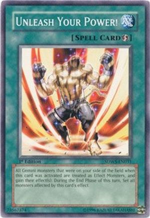 Unleash Your Power! (SDWS-EN031) - Structure Deck: Warriors' Strike 1st Edition - Premium Yugioh Single from Konami - Just $0.30! Shop now at Game Crave Tournament Store