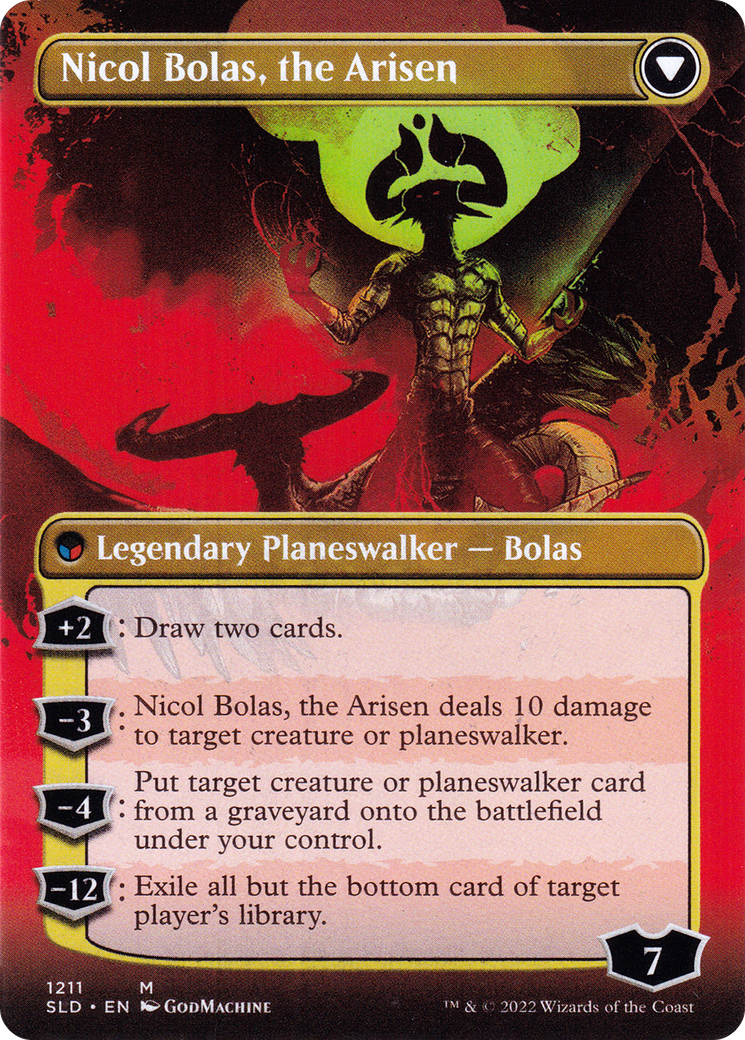 Nicol Bolas, the Ravager // Nicol Bolas, the Arisen (SLD-1211) - Secret Lair Drop (Borderless) - Premium MTG Single from Wizards of the Coast - Just $7.55! Shop now at Game Crave Tournament Store