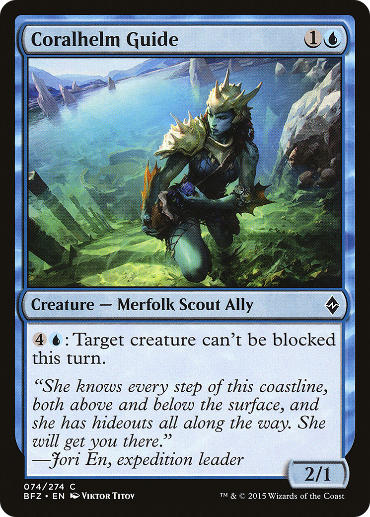 Coralhelm Guide (BFZ-074) - Battle for Zendikar Foil - Premium MTG Single from Wizards of the Coast - Just $0.25! Shop now at Game Crave Tournament Store