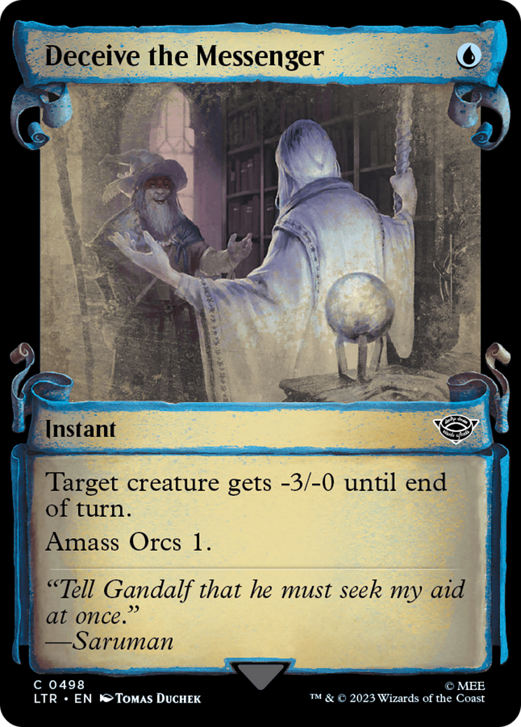Deceive the Messenger (LTR-498) - The Lord of the Rings: Tales of Middle-earth: (Showcase) Foil - Premium MTG Single from Wizards of the Coast - Just $0.08! Shop now at Game Crave Tournament Store