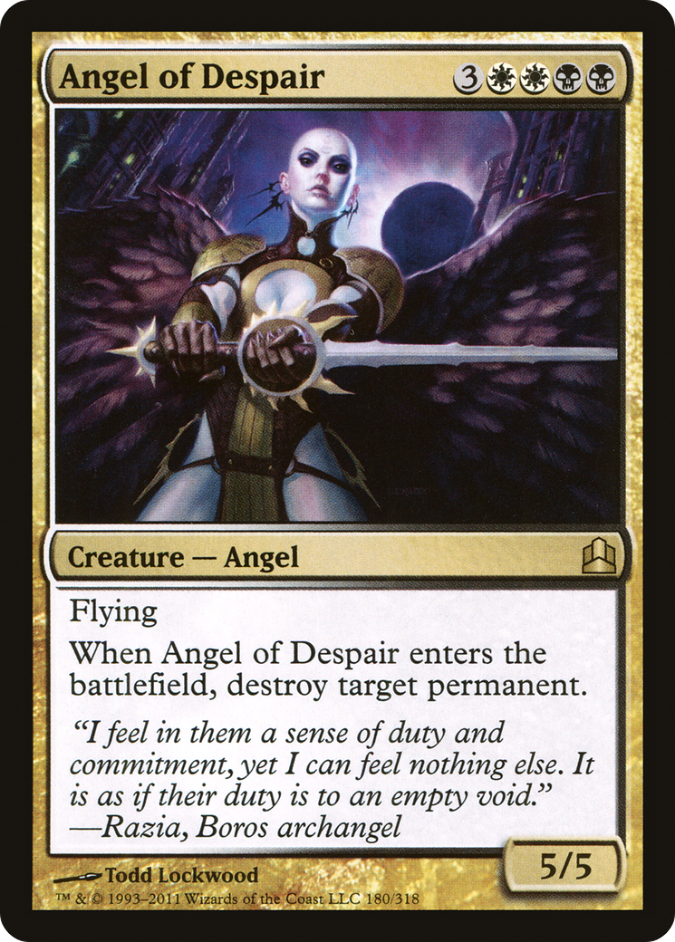 Angel of Despair (CMD-180) - Commander 2011 - Premium MTG Single from Wizards of the Coast - Just $0.24! Shop now at Game Crave Tournament Store