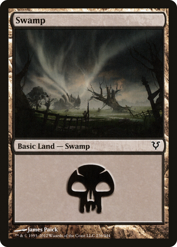 Swamp (AVR-236) - Avacyn Restored Foil - Premium MTG Single from Wizards of the Coast - Just $0.10! Shop now at Game Crave Tournament Store